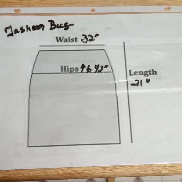 Vintage Fashion Bug Unite Women's Sz 14 Black & Blue Checkered Pencil Skirt USA - Picture 9 of 9